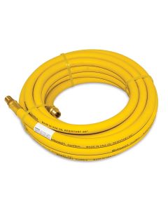 AES7367 image(0) - AES Industries Continental 7367 Air Hose, 3/8 in ID, 25 ft, 1/4 in MNPT, 250 psi, Rubber, Yellow