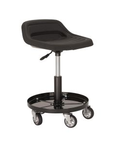 Viking by American Forge & Foundry Mechanic's Roller Tractor Seat w/ Adjustable Height / Tool Tray- 300 Lbs. Capacity