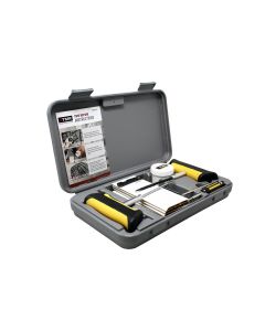 TMRTPTK21 image(0) - Tire Mechanic's Resource Tire Repair Kit for Auto, Trucks, and RV;T-Bone Handle (1)Probe and (1)Needle; Reversable Screwdriver;Lube;Razor Blade; 30 Repairs-15 Large Diameter 15 Small Diameter;Core Removal Tool;Spare Needle