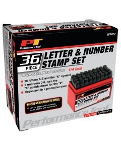 Wilmar Corp. / Performance Tool 1/4" Steel Letter/Number Stamp Set