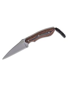 CRK2388 image(1) - CRKT (Columbia River Knife) S.P.E.W. (Small. Pocket. Everyday. Wharncliffe.) 5Cr15MoV Bead Blast Plain Blade Fixed Blade Knife with Sheath G10 Handle - Green/Black