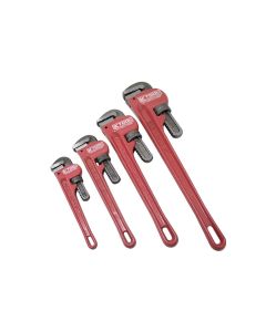 KTI49000 image(1) - K Tool International Pipe Wrench Set 4 Piece: 8 Inch, 10 Inch, 14 Inch, 18 Inch