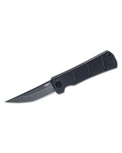 CRK2908 image(0) - CRKT (Columbia River Knife) Inazuma No Ken D2 Stonewash Plain Blade Folding Knife with Deadbolt Lock G10 Handle - Black