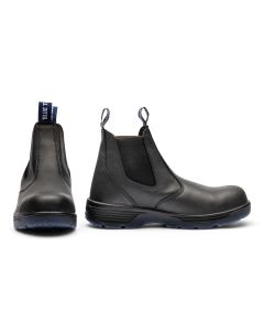 RDBBTCST9-5 image(0) - Redback Boots USA Blue Tongue Station 6-inch Black Slip On Composite Toe, Puncture Resistant (9.5US)