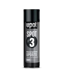 UPO0870 image(0) - U Pol Products SPOT#3 UP0870 Universal Spot Primer, 450 mL Aerosol Can, Gray, 48.4 sq-ft Coverage