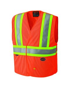 SRWV2510850U-45XL image(0) - Pioneer Flame Resistant Hi-Viz Vest  - Color:  Hi-Viz Orange  - Size: 4/5XL