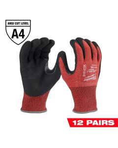 Milwaukee Tool 12 Pair Cut Level 4 Coated Nitrile Dipped Gloves - XXL