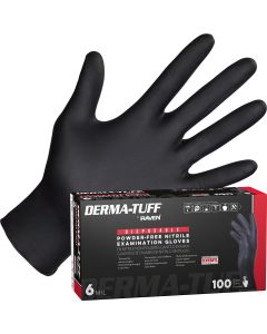 SAS66589 image(0) - SAS Safety Derma-Tuff Powder-Free Exam Grade Nitrile Disposable Gloves - 6 Mil - 100PK - X-Large