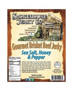 THS544260 image(0) - Tender Heifer Snack Co. Sea Salt Honey and Pepper Gourmet Beef Brisket Jerky - 3 Ounce