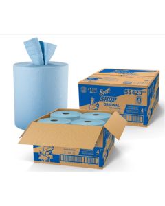 Kimberly Clark Center Pull Towels, Blue, 4 Rolls/Case, 200 Towels/Roll, 800 Towels/Case