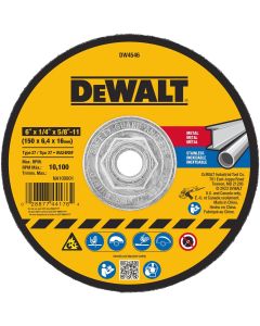 DEWALT 6-Inch By 1/4-Inch By 5/8-Inch-11 High Performance Fast Metal Grinding Wheel