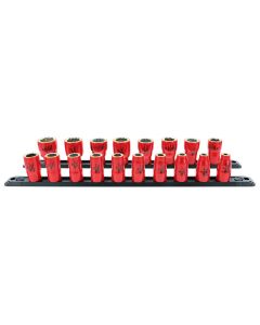 WIH31593 image(0) - Wiha Tools 19 Piece Insul. Socket Set 3/8" Drive - Metric