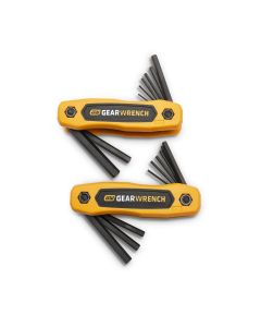 KDT83510 image(0) - GearWrench 17 Piece SAE/Metric Folding Hex Key Set