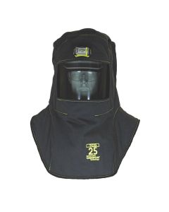 OBRTCG25-EL-C image(0) - Oberon Hood with Hard Cap - Arc Flash - 25 Cal TCG&trade; - Color: Black - Window: True Color Grey (TCG&trade;) - With EZ Lift