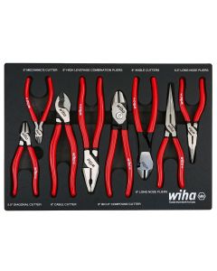 WIH34682 image(1) - WIHA Tools Set Includes - Mechanic"s Cutter 5" | Diagonal Cutters 5.5" | High Leverage Combination Pliers 9" | Angle Cutters 8" | Long Nose Pliers 6.3" | Long Nose Pliers 8" | BiCut Compound Cutters 8" | Cable Cutters 8"