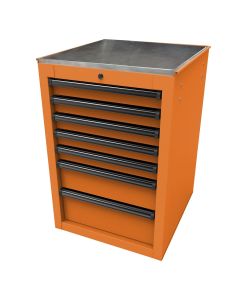 Homak Manufacturing RS PRO 22 in. 7-Drawer Side Cabinet, Orange