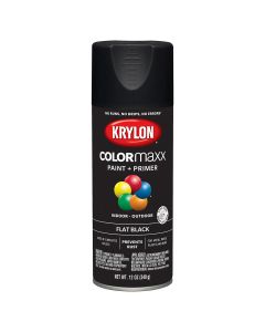 DUP5546 image(0) - Krylon Flat Black; 12 oz. Aerosol