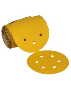 MMM61644 image(0) - 3M  Stikit Gold Abrasive Disc Roll 61644, 120, 6-inch (150mm), Dust-Free