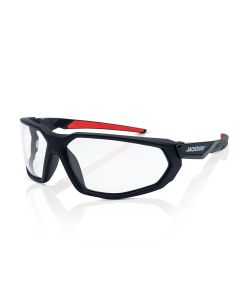 JCK45100 image(0) - Jackson Safety Safety Glasses - HyperGuard F-Series - Clear Lens - Black Full Frame - Hardcoat Anti-Scratch