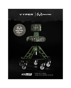 VYPESM-B-RTOG-EZ image(0) - Vyper Industrial 400 lb Capacity Elevated Steel Max Ez-Lift Shop Chair - Limited Edition RealTree APX Camo Seat
