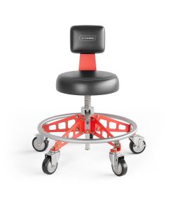 VYPRSM-B-R-QH image(0) - Vyper Industrial 400 lb Capacity Robust Steel Max Quick Height Shop Chair - Black/Red