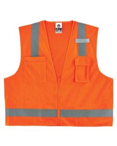 Ergodyne 8249Z S/M Orange Type R Class 2 Surveyors Vest