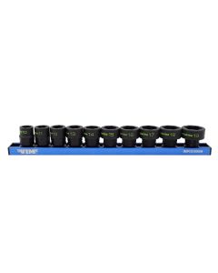 VIMIMPDD600M image(0) - VIM Tools 10 PC.  3/8'' X 17MM DUAL DRIVE IMPACT HEXTRACTOR SOCKET SET