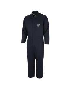 OBRBSA-CBX7NB-ES-RL image(0) - OBERON Coveralls - Arc Flash & Flame Resistant Basic - With Escape Strap - 8 Cal BSA - Color: Navy Blue - Size: Large