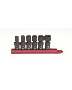GearWrench 6 Piece 1/4 Inch Drive 6 Point Standard Universal Impact SAE Socket Set