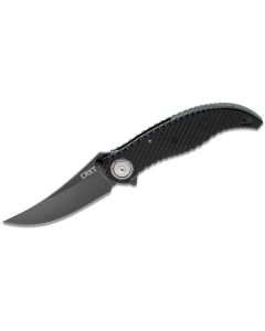 CRK2640 image(0) - CRKT (Columbia River Knife) Clever Girl D2 Titanium Nitride Plain Blade Folding Knife with Deadbolt Lock G10 Handle - Black