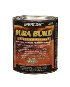 Fibre glass Evercoat 102273 Fast Drying Dura Build Acrylic Primer, 1 qt Round Can, Gray, 1200 sq-ft/gal Coverage