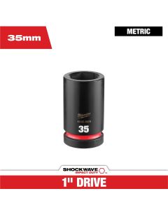 MLW49-66-6629 image(0) - Milwaukee Tool SHOCKWAVE&trade; Impact Duty 1" Drive 35MM Deep 6 Point Socket