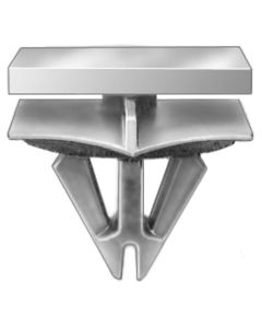AVC20377 image(0) - AUVECO 20377 Rocker Panel Molding Clip, (9/16 x 13/16 in Top x 13/16 x 13/16 in Bottom) Head, Nylon, White