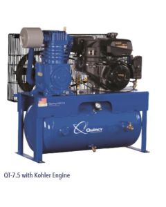 Quincy Compressors 5 HP 30 Gallon Two-Stage Horizontal 230V 1PH Air Compressor - Model D207Y30HC