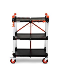 CRSF3SCBL image(0) - CRESCENT FOLDABLE THREE SHELF CART (LARGE)