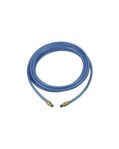 Coil Hose Flexeel Hose, 5/16" x 50', 1/4" MPT Reusable Strain Relief Fittings, Transparent Blue
