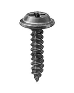 AUVECO AP12215 Phillips Flat Top Washer Head A/AB Point Tapping Screw, #8 x 3/4 in L, Black E-Coat