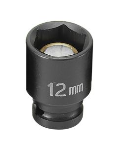 Grey Pneumatic 1/4" Drive x 12mm Magnetic Standard Socket