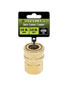 LEGPW3580 image(0) - Flexzilla Pressure Washer Quick-Connect Plug, 3/8" Body x 3/8" MNPT, Steel
