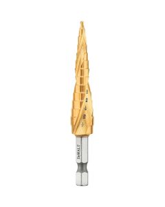 DEWALT 1/8" - 1/2" IMPACT READY Titanium Nitride Coating Step Drill Bit