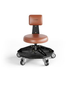 Vyper Industrial 300 lb Capacity Robust Steel Sport Shop Chair - Brown/Black