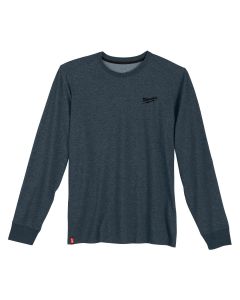 MLW604BL-M image(1) - Milwaukee Tool HYBRID WORK TEE- LS BLUE M