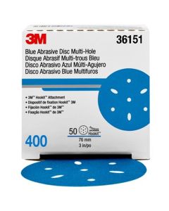 3M Hookit Blue Abrasive Disc Multihole 36151 (4PK)