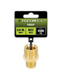 LEGPW3005 image(0) - Flexzilla Pressure Washer Adapter, 3/8" FNPT x M22 Female, Brass