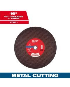 MLW49-94-0183 image(1) - Milwaukee Tool 16" x 1/8" x 1" Performance+ Metal Cut Off Wheel - Type 1