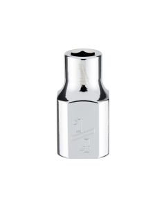 MLW45-34-9060 image(1) - Milwaukee Tool 3/8" Drive 1/4" SAE 6-Point Deep Socket with FOUR FLAT Sides, Vanadium Steel, Chrome