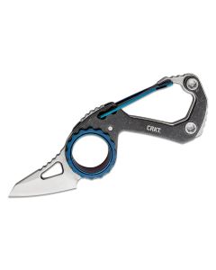 CRK9083 image(1) - CRKT (Columbia River Knife) Compano 8Cr13MoV Satin Plain Blade Folding Knife with Slip Joint Stainless Steel Handle - Blue
