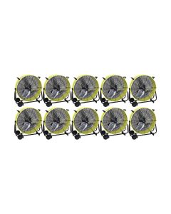 K Tool International 24" Direct Drive Tilting Industrial Drum Fan, Safety Yellow (Pallet of 10)