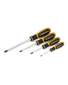 KDT80061H image(0) - GearWrench 4 Piece Pozidriv Dual Material Screwdriver Set