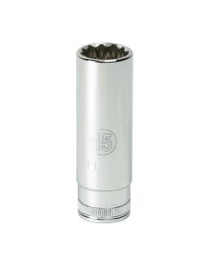 KDT80236 image(0) - GearWrench 1/4 Inch Drive 12 Point Deep Metric Socket 9mm
